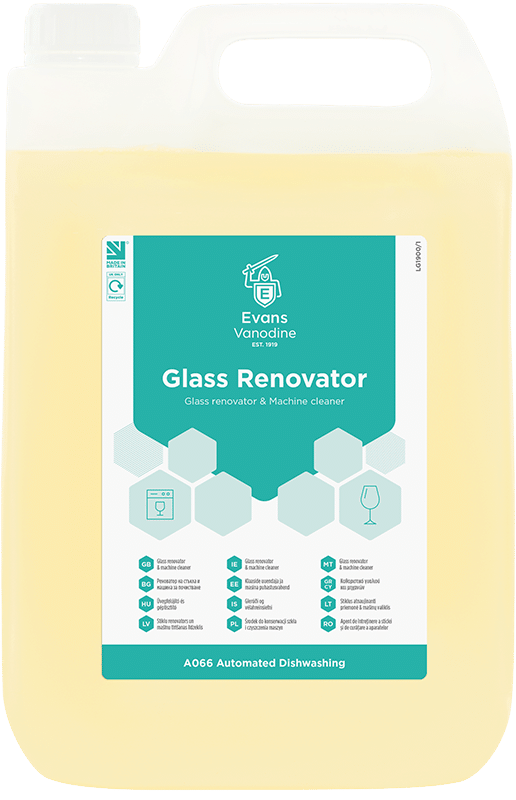 Evans Vanodine GLASS RENOVATOR 5 Litre Bottle