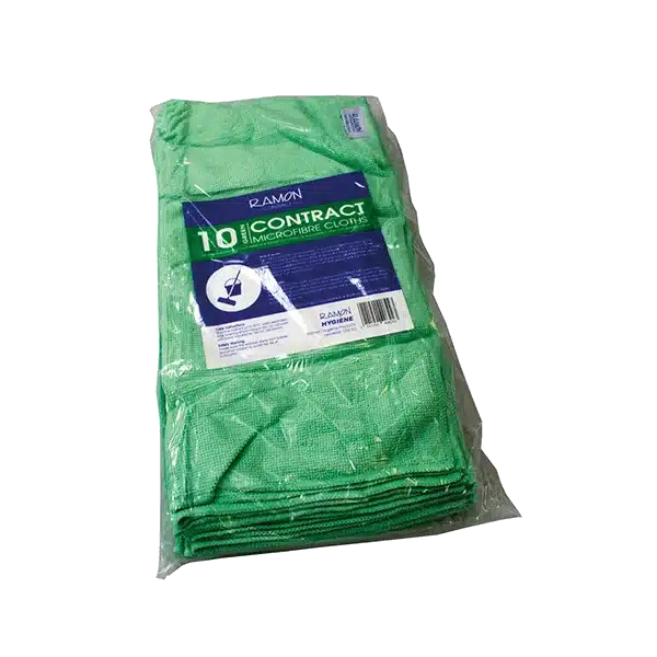 Ramon Hygiene Optima Proclean Shine Microfibre Cloths pack of 10 - Image 2