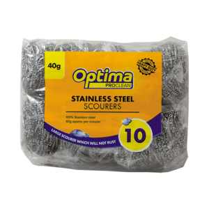 Optima Proclean Stainless Steel Scourers Case of 10 Packs