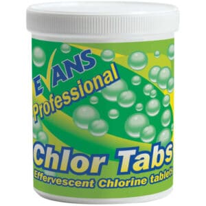 CHLORINE TABLETS from Evans Vanodine box of 200 x 3 gm Tablets