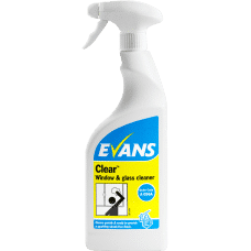 Evans Vanodine CLEAR Window, Glass & Stainless Steel Cleaner 750 ML trigger spray x 6