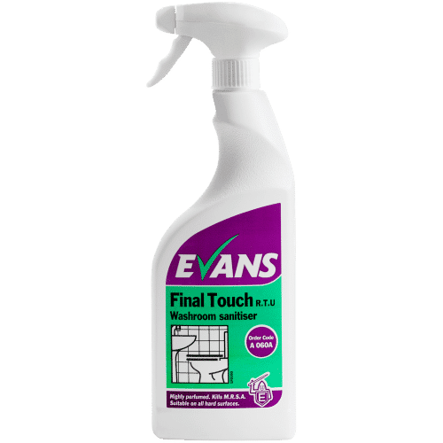 Evans Vanodine FINAL TOUCH washroom sanitiser 750 ML bottle