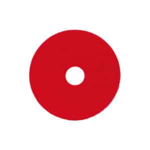 17" Red Floor Buffer Pads pack of 5
