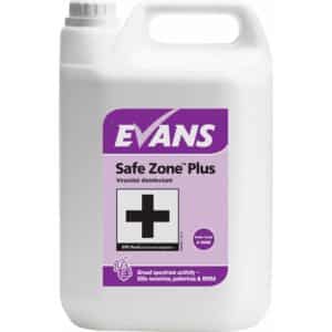 Evans Vanodine SAFE ZONE PLUS Virucidial Sanitiser 5 Litre