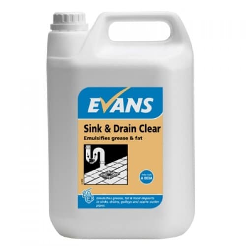 evans vanodine SINK & DRAIN CLEAR high active liquid 2.5 Litre Bottle