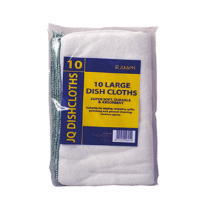 Ramon Hygiene Large White JQ Dishcloths pack of 10