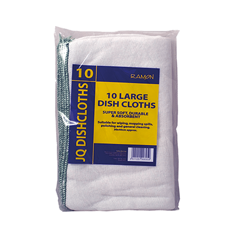 Ramon Hygiene Large White JQ Dishcloths pack of 10