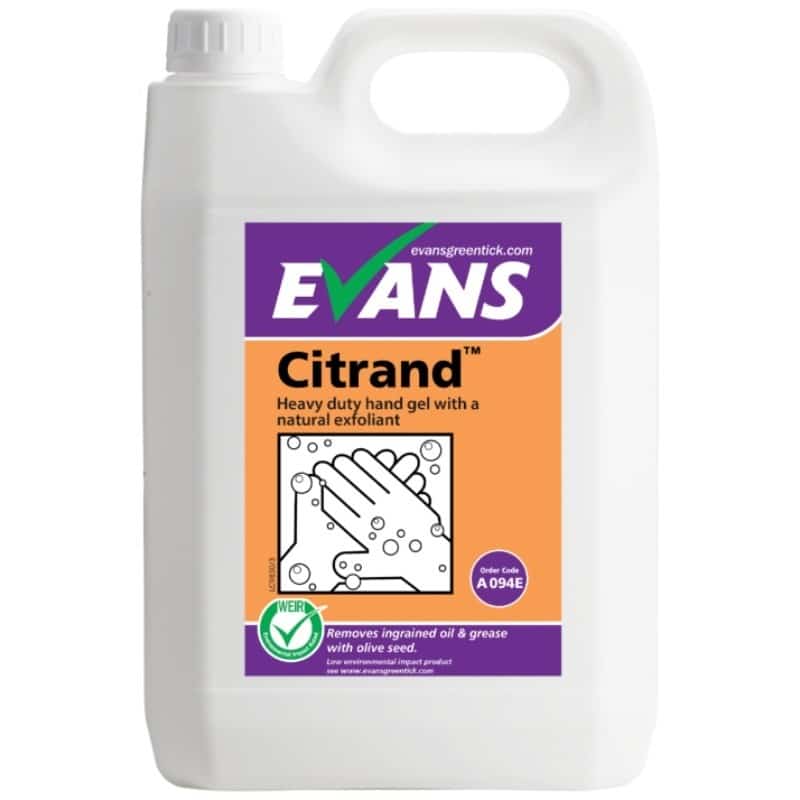 Evans Vanodine Citrand Hand Gel 5 Litres