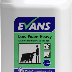 Evans Vanodine LOW FOAM HEAVY alkaline multi surface cleaner 5 ltr