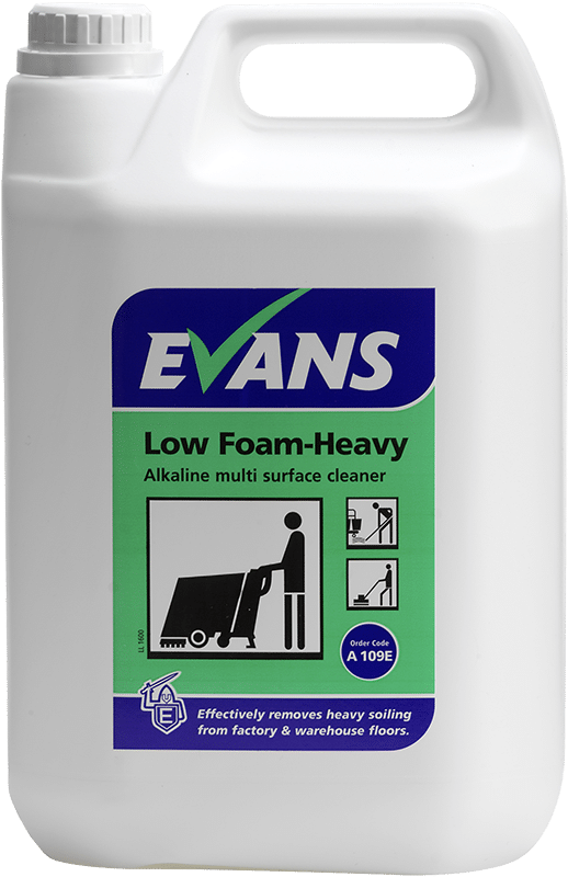 Evans Vanodine LOW FOAM HEAVY alkaline multi surface cleaner 5 ltr