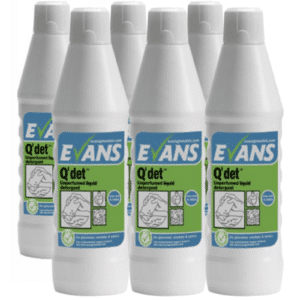 Evans Vanodine Q DET Liquid detergent 1 Ltr x 6