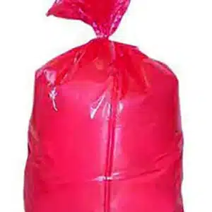 Water Soluble Red Laundry Bags with Dissolving Strip box of 200