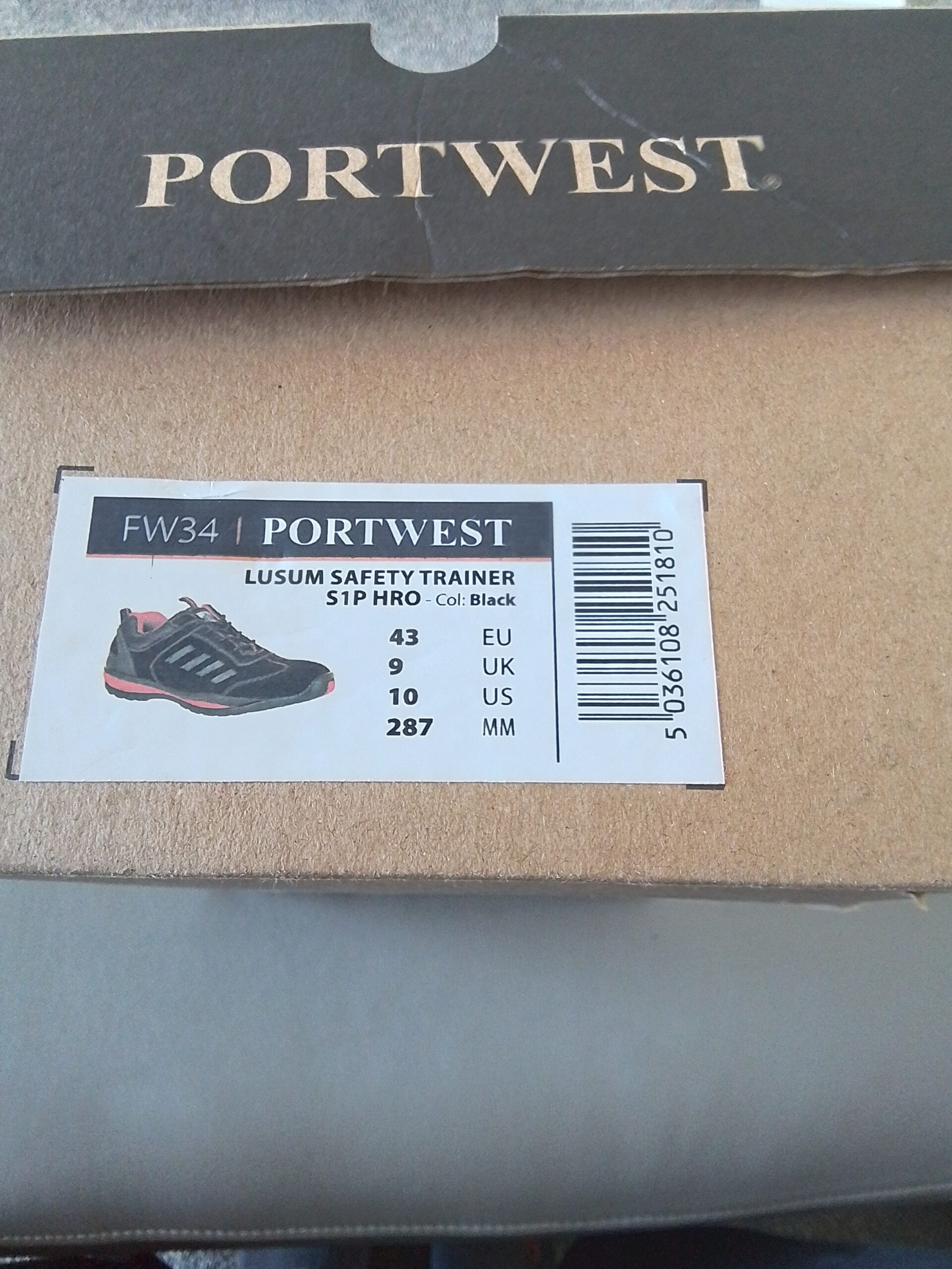 Portwest Steelite Lusum Safety Trainer S1P HRO UK size 9 - Image 7