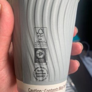 12oz compostable coffee cups. Made from fully recycled materials