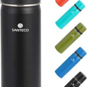 SANTECO Vacuum Flask 1 Litre Stainless steel, 2 cups