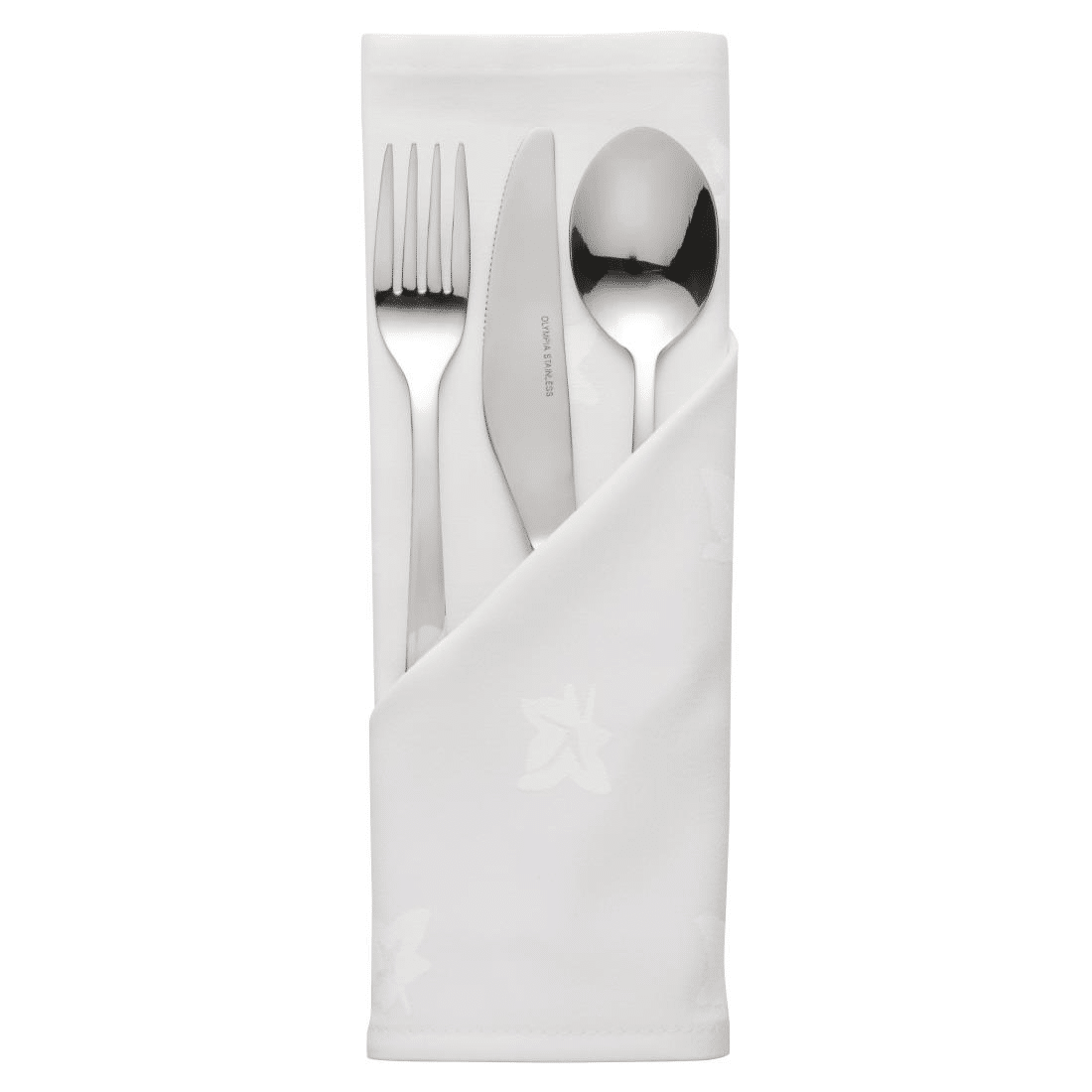 Mitre Luxury Luxor Cotton Napkins Ivy Leaf White 450 x 450mm (Pack of 10) - HB55 - Image 2