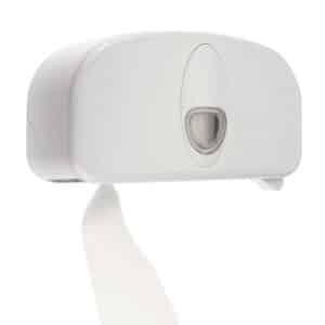 Coreless/Double Toilet Roll Dispenser in White BC 252